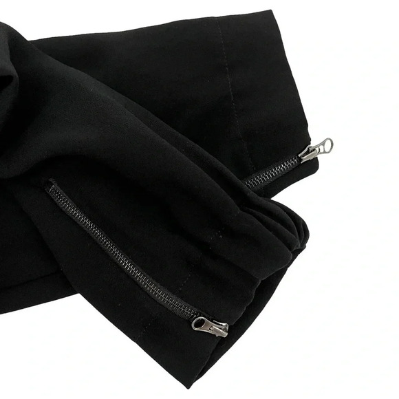 Vince Zipper Hem Pants Jogger Pleated Front Pockets Black High Rise Size 2 - Picture 5 of 8